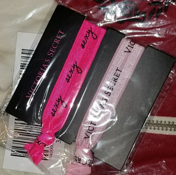 VICTORIA'S SECRET PINK HAIR TIES - Picture 1 of 1